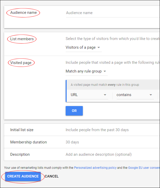 remarketing audience manager